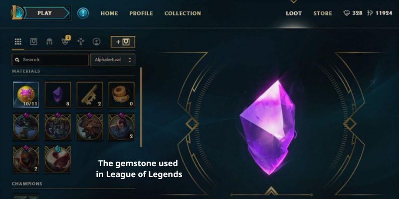 The gemstone used in League of Legends